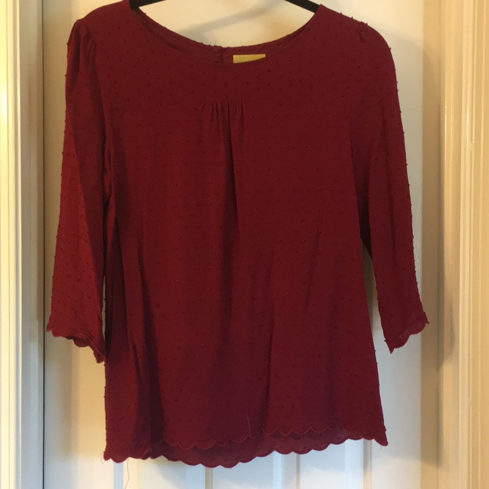 Maroon 3/4 sleeve top